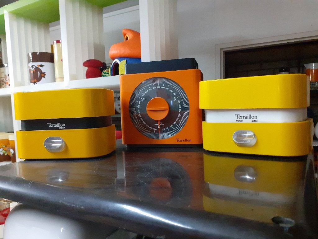 Terraillon 2000 design jaren 70 keuken weegschaal geel retro, Kunststof, ?, Terraillon, Overige merken