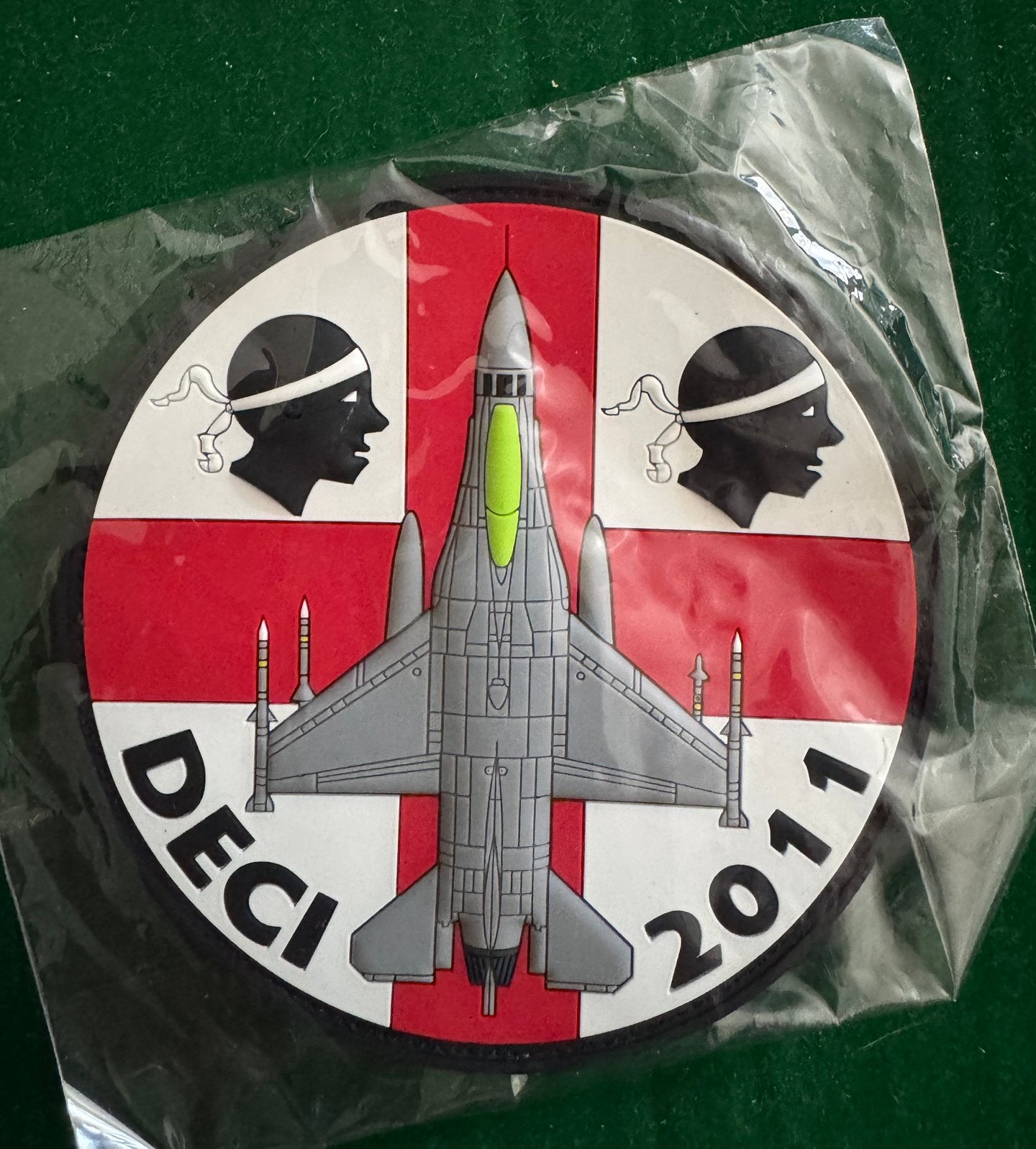 RNLAF F16 patch Libië missie vlb Leeuwarden, Ophalen of Verzenden, Zo goed als nieuw, Patch, Badge of Embleem
