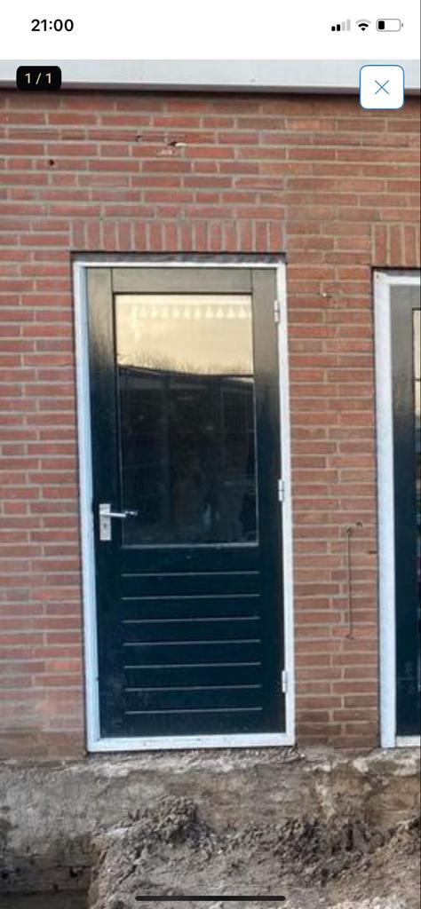 Buitendeur met kozijn, Ophalen, Gebruikt, 80 tot 120 cm, 160 cm of meer