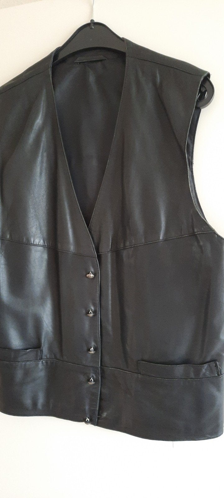 Leren gilet heren - Zwart - Maat L, Kleding | Heren, Ophalen of Verzenden, Gedragen, Onbekend