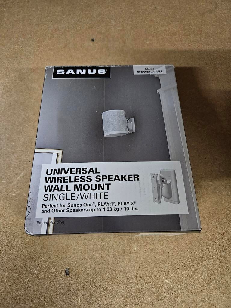 Sanus WSWM21-W2 Universele Draadloze Speaker Muurbeugel Wit, Overige merken, Overige typen, Nieuw, Ophalen of Verzenden