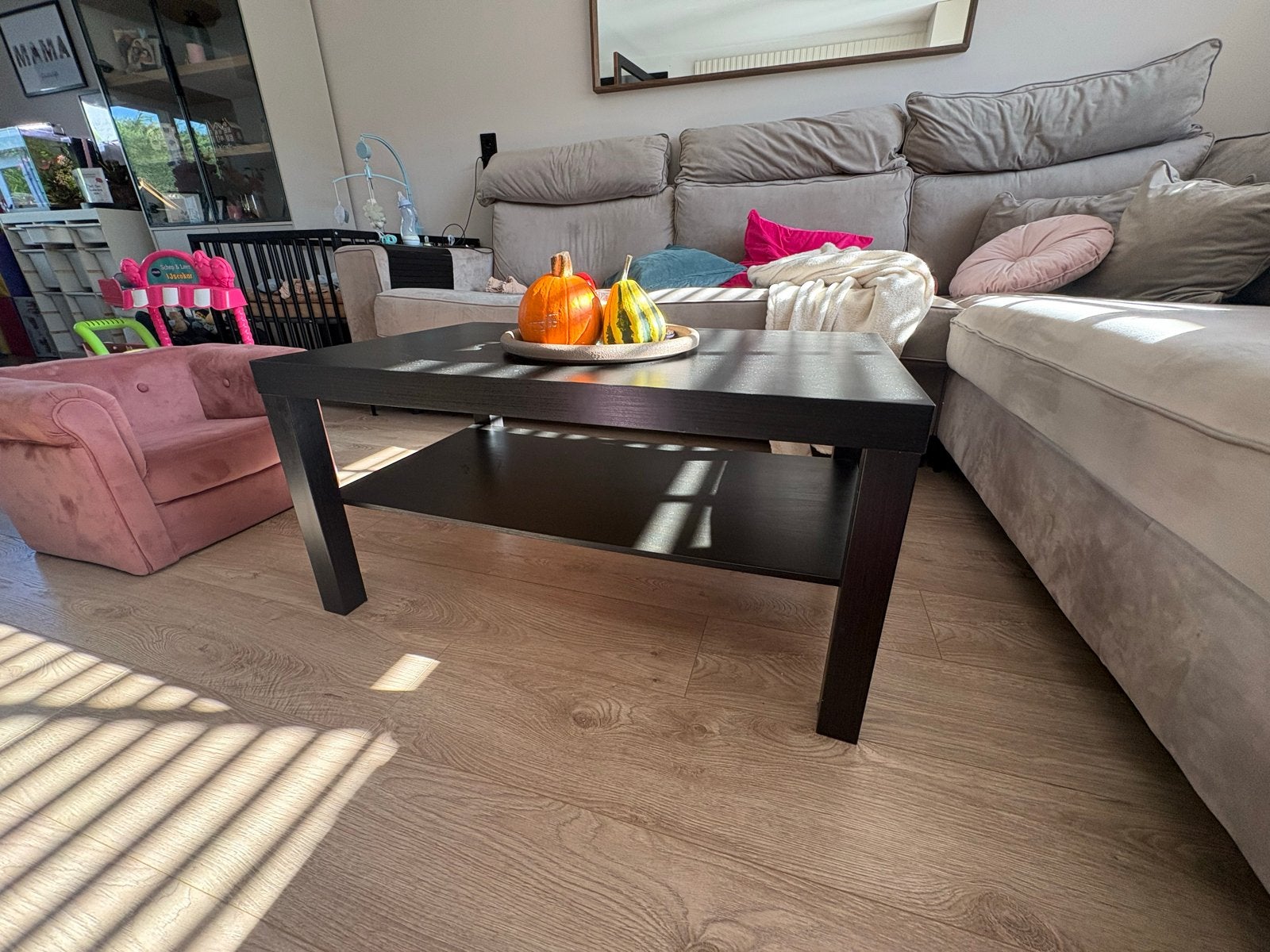 Ikea Salontafel Lack Zwartbruin, Ophalen, Gebruikt, 50 tot 100 cm, Overige houtsoorten