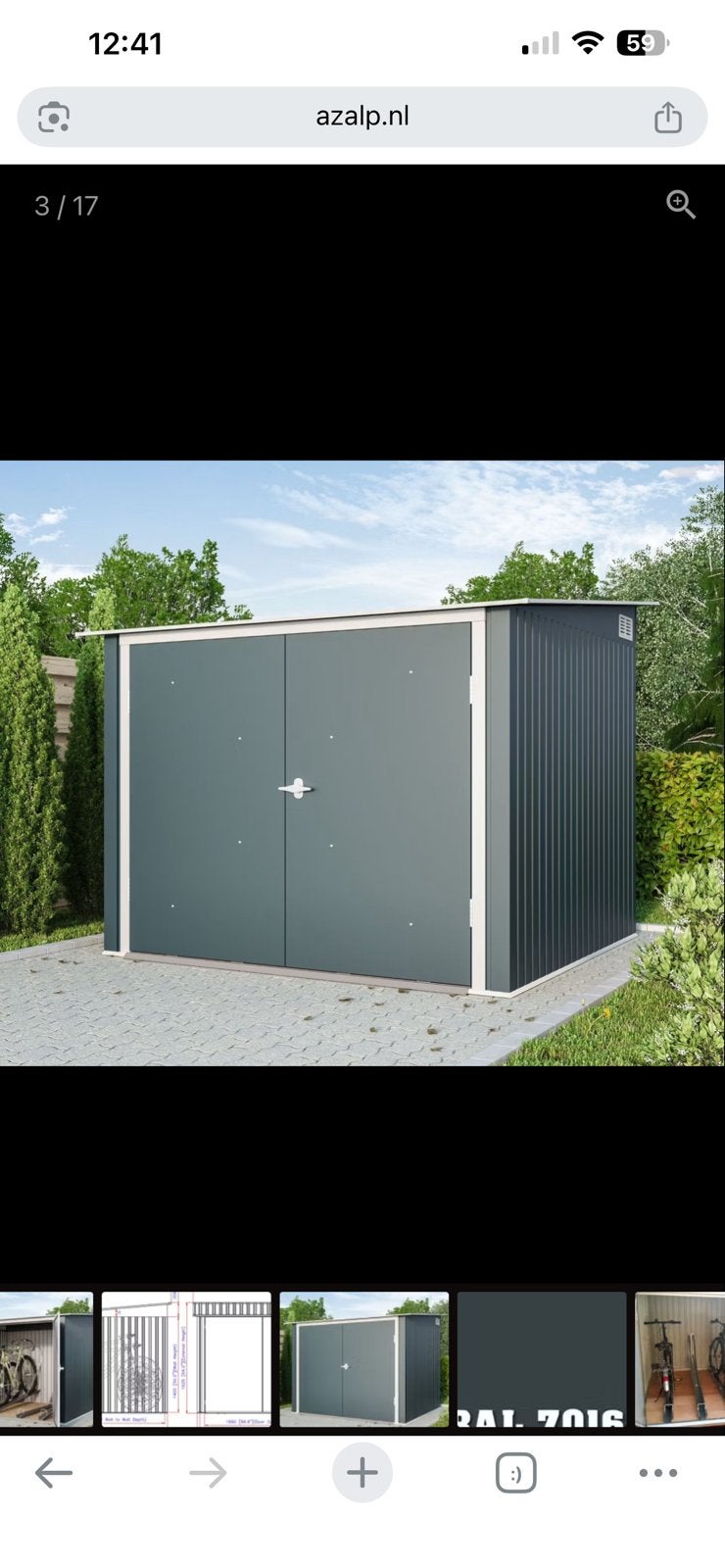 Duramax metalen fietsenberging. NIEUW, Tuin en Terras, Bergingen en Tuinkasten, Nieuw, Fietsenberging, Metaal, Ophalen