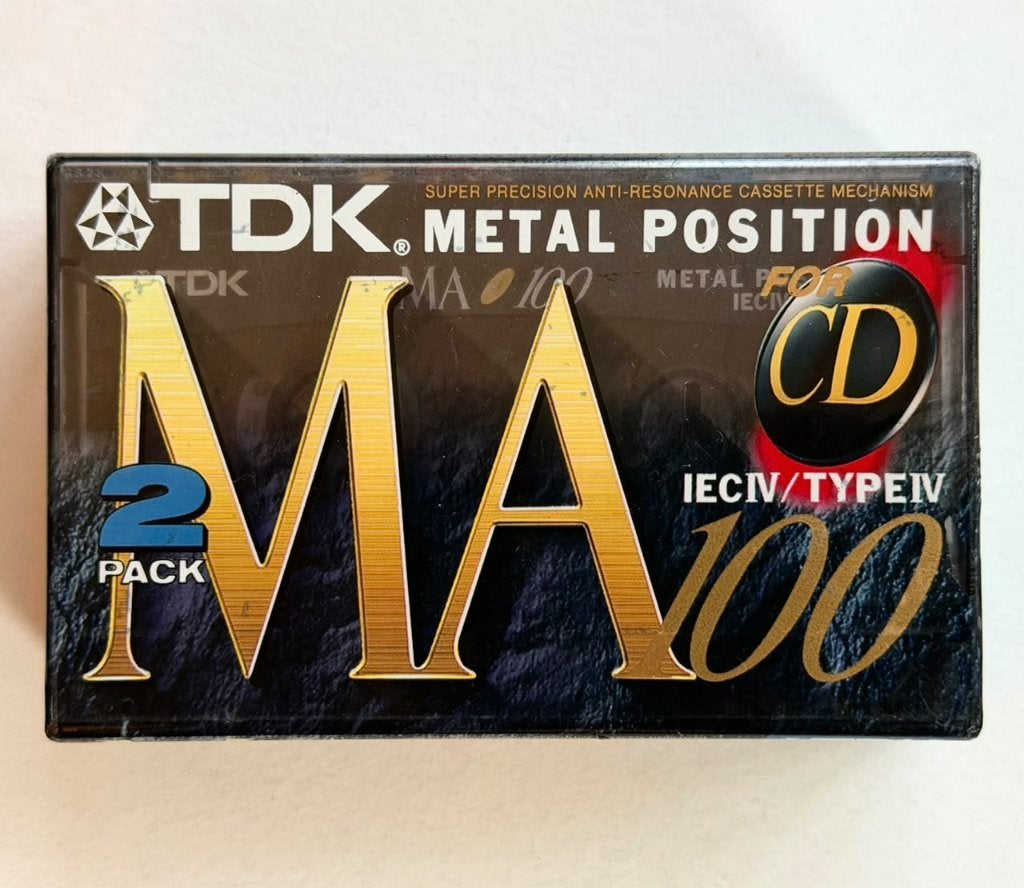 2-pack TDK MA100 Metal Position, Type IV, 2x100 min, Geseald, 2 t/m 25 bandjes, Overige genres, Ophalen of Verzenden, Nieuw in verpakking