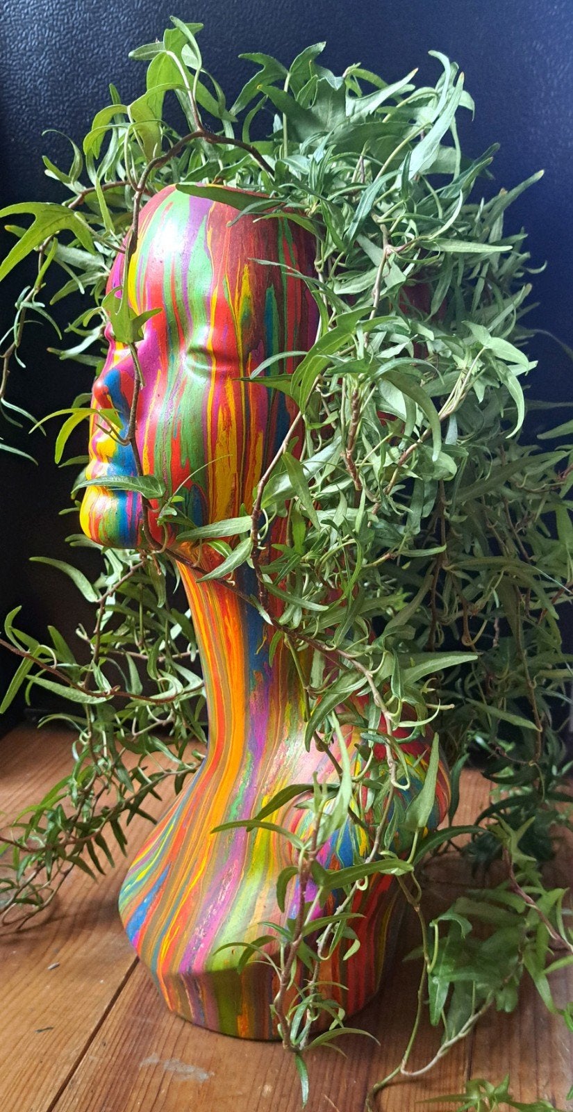 Mannequin hoofd met plant, bloempot, vaas, klimop, Tuin en Terras, Kunststof, Nieuw, Binnen, Ophalen of Verzenden