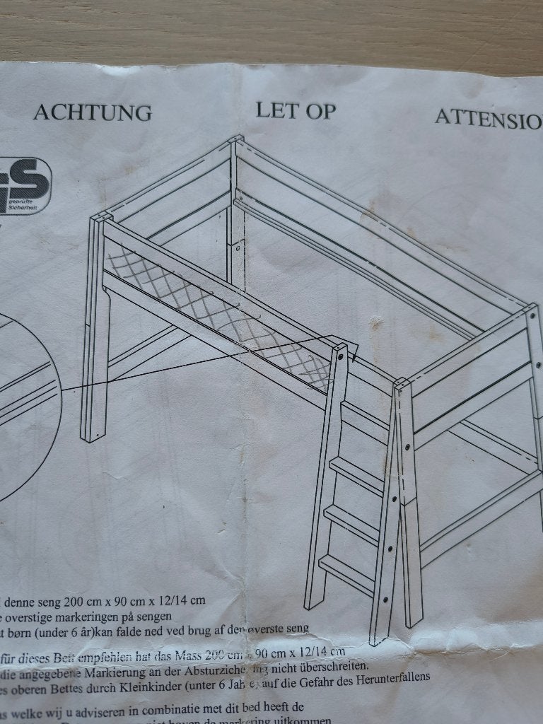 Lifetime onderbouw bed (half hoogslaper), Ophalen, 85 tot 100 cm, Gebruikt, Hoogslaper of Stapelbed
