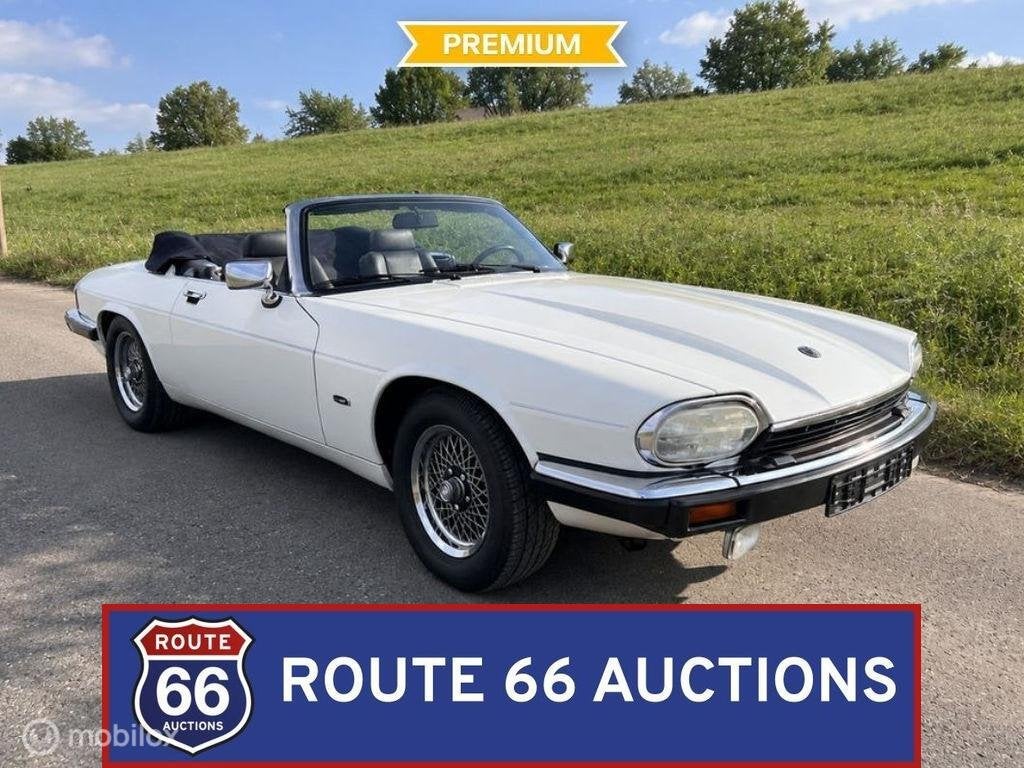 Jaguar XJS V12 Cabriolet | 1992 | Route 66 Auctions, Auto's, Overige carrosserieën, Zwart, Bedrijf, Handgeschakeld