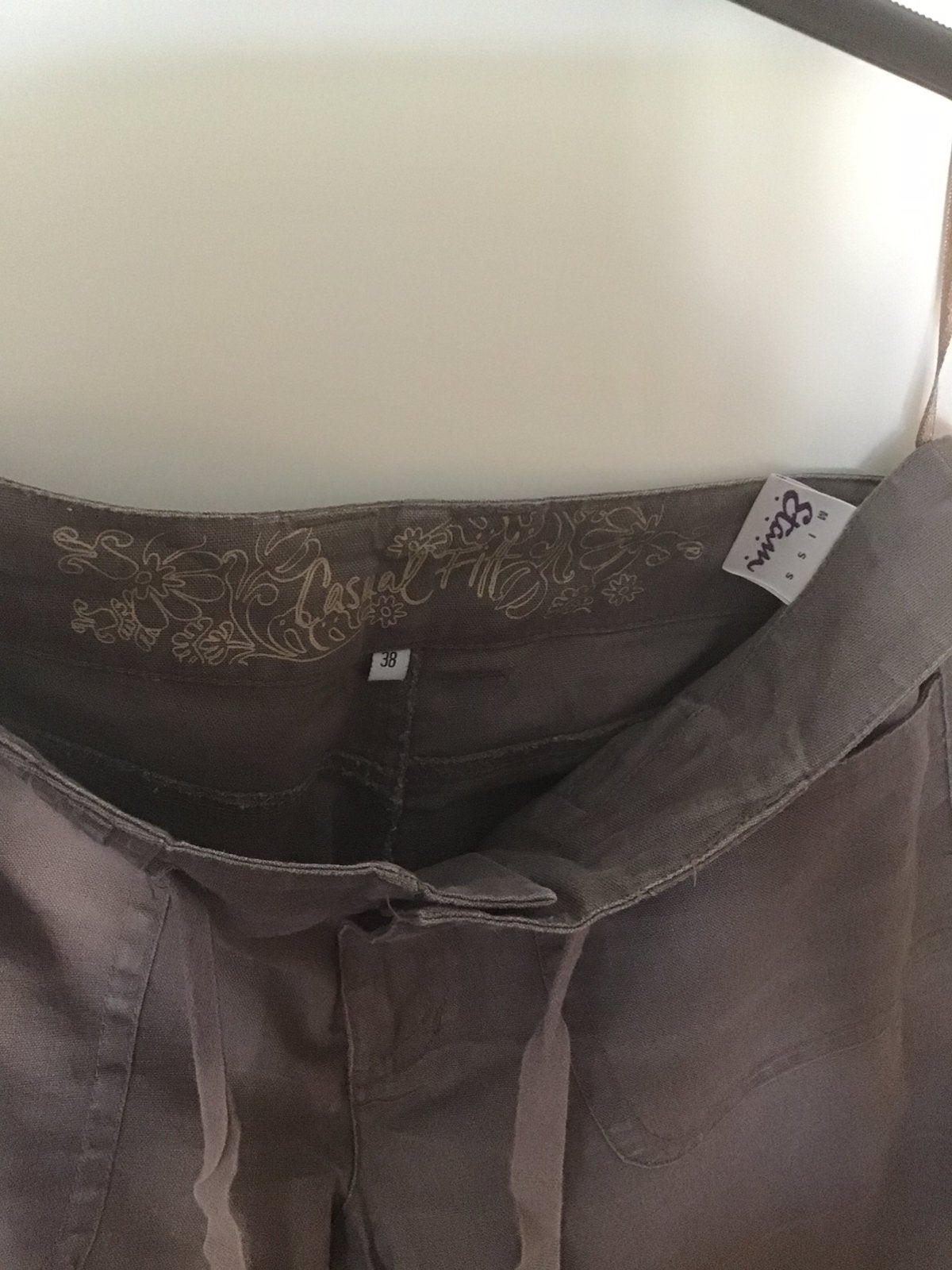 Linnen broek. Maat 38 casuel fitt bruin, Maat 38/40 (M), Bruin, Ophalen of Verzenden, Zo goed als nieuw