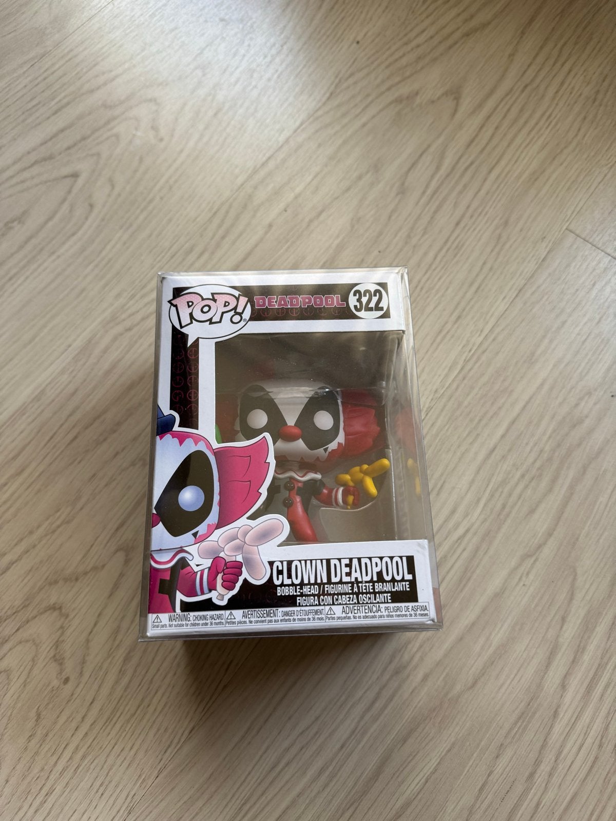 Funko Pop! Deadpool 322 Clown Deadpool Bobble-Head, Ophalen of Verzenden, Zo goed als nieuw