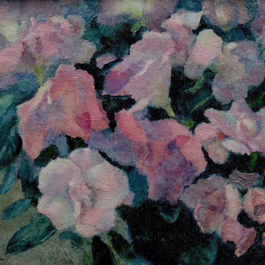 Joop Stierhout (1911–1997) - Azalea, Bloemen, Nederlandse school, Doek, Ophalen of Verzenden