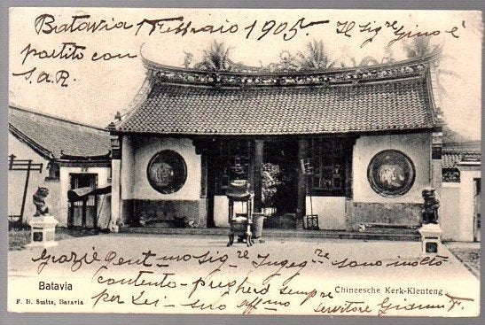 Ned Indië 1905 Chinese church Klenteng (NI24-30), Ophalen, Voor 1920, Buiten Europa