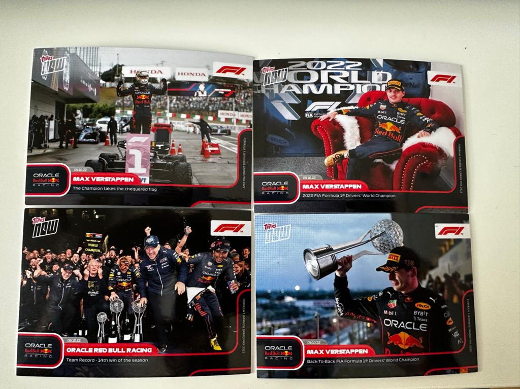 Max verstappen 2022 champion topps now kaartsetje, Ophalen of Verzenden, Zo goed als nieuw, Formule 1