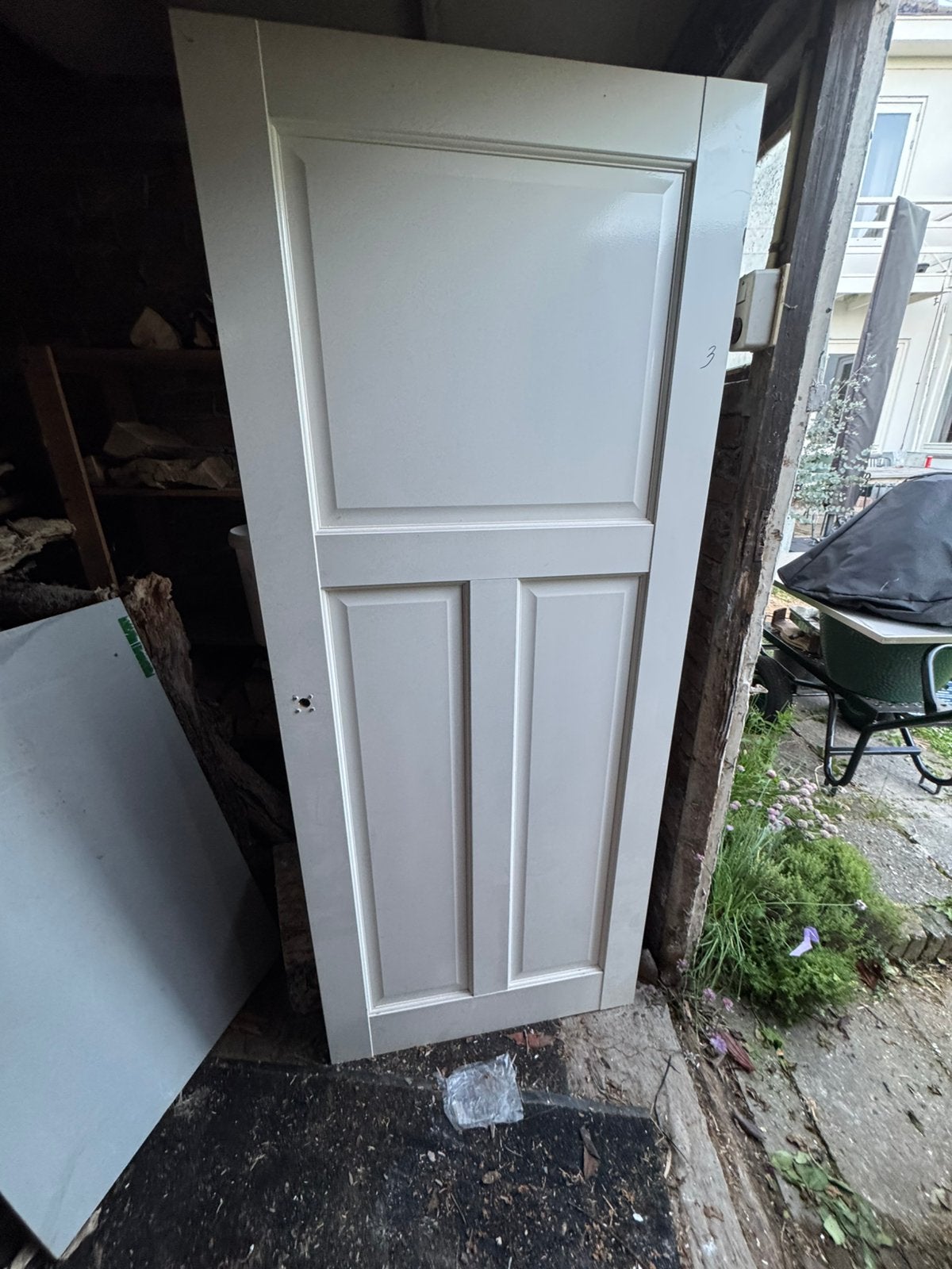 Jaren 30 deur drie vlaks, Ophalen, 80 tot 100 cm, Binnendeur, Minder dan 200 cm