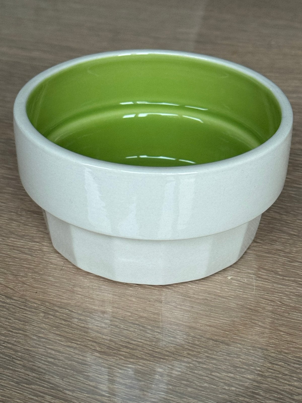 Fair Trade Original kom - wit met groen - 10 cm, Overige merken, Keramiek, Ophalen of Verzenden, Zo goed als nieuw