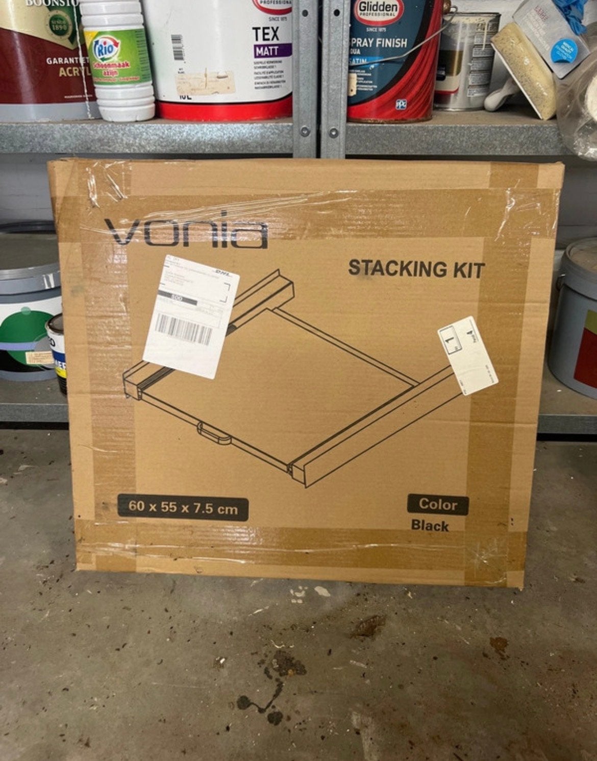 Vonia Tussenstuk Was/Droger - Stapelkit - Uitschuifbaar, Ophalen, Nieuw
