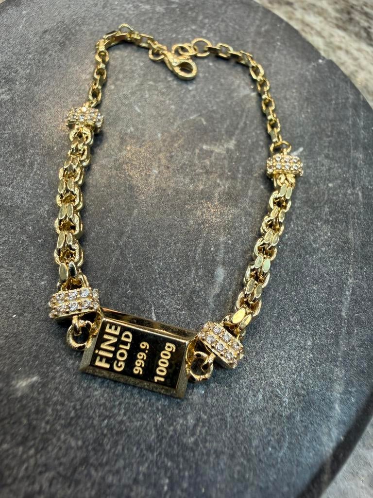 14k armband, Ophalen of Verzenden, Nieuw, Goud