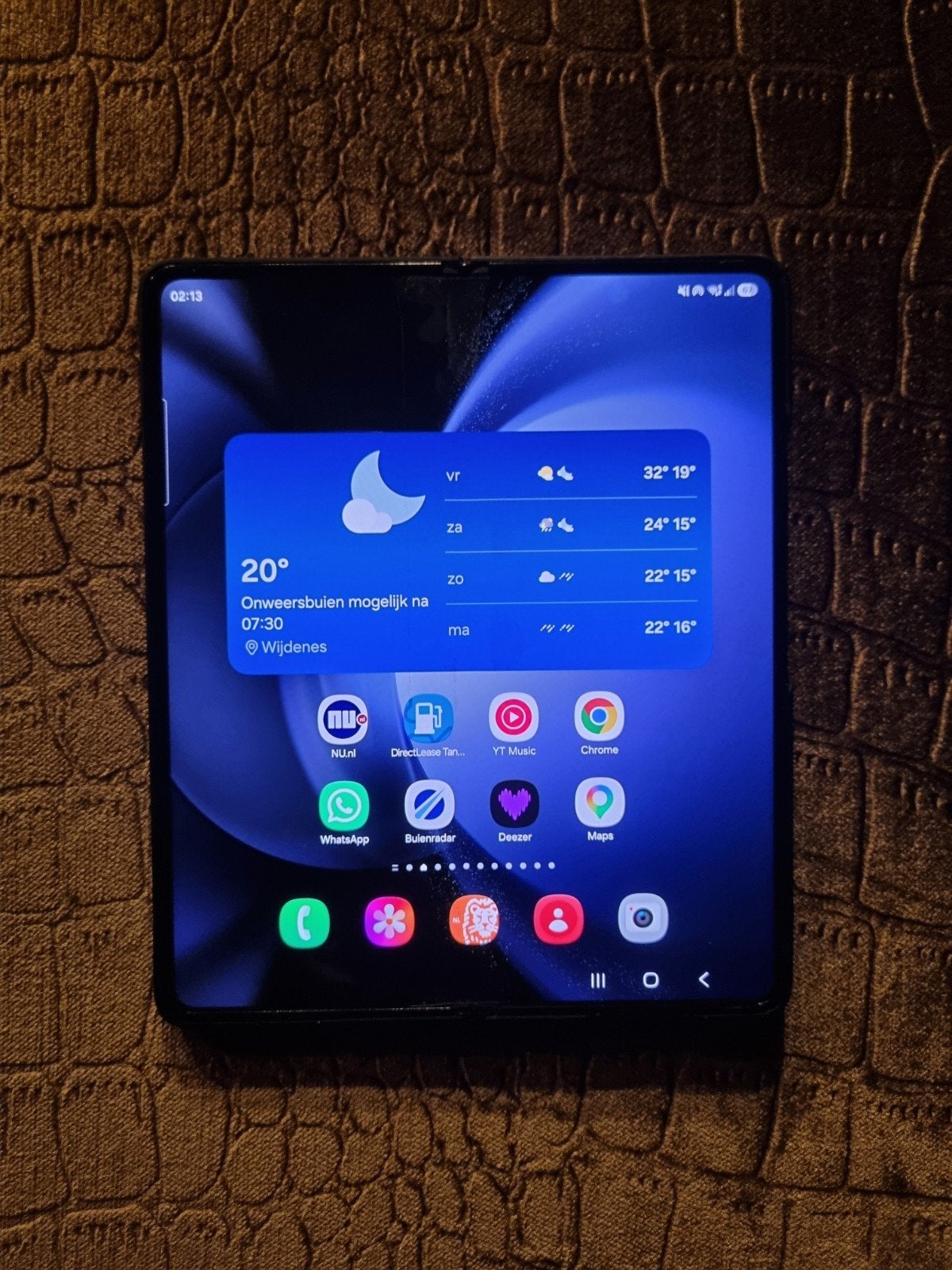 Samsung Galaxy Z Fold5 5g 1tb blauw speciale kleur, Ophalen, Gebruikt, Overige modellen, Blauw