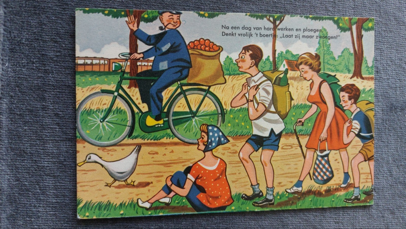 Fantasie, Na een dag van hard werken en ploegen denkt ......, Verzenden, 1940 tot 1960, Ongelopen, Overige thema's