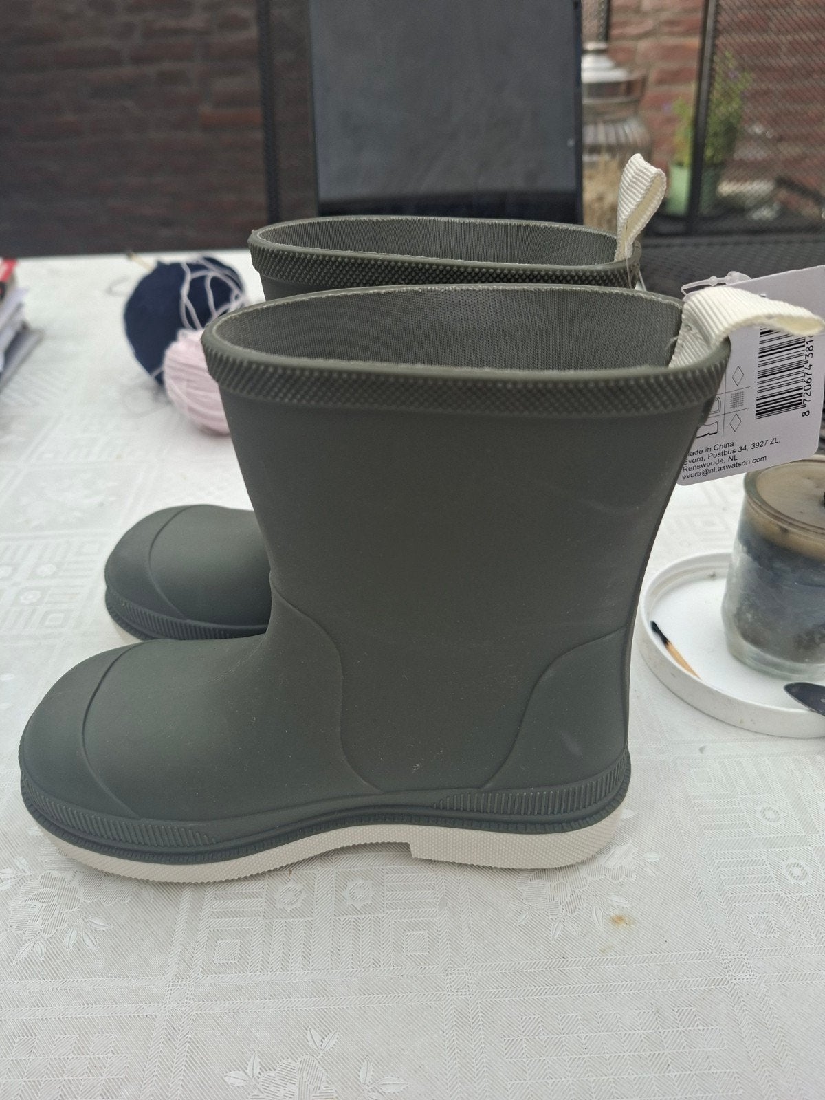 Nieuwe groene regenlaarzen maat 26/27, Ophalen of Verzenden, Nieuw, Onbekend, Jongen of Meisje