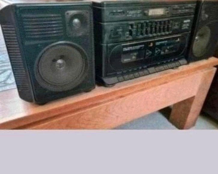 Vintage boombox Sanyo Stereo met Casse, Ophalen of Verzenden, Cassettedeck, Overige merken