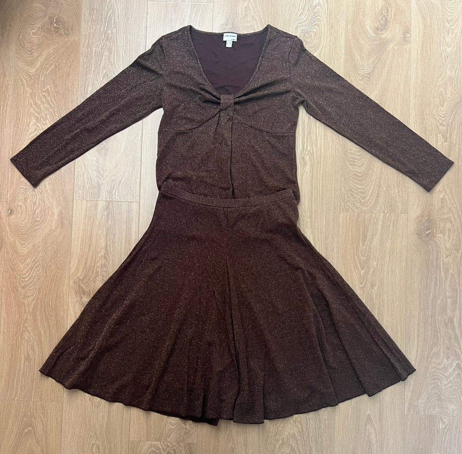 Ashley Brooke by Heine set rok + longsleeve shirt maat 40, Maat 38/40 (M), Overige typen, Bruin, Ophalen of Verzenden