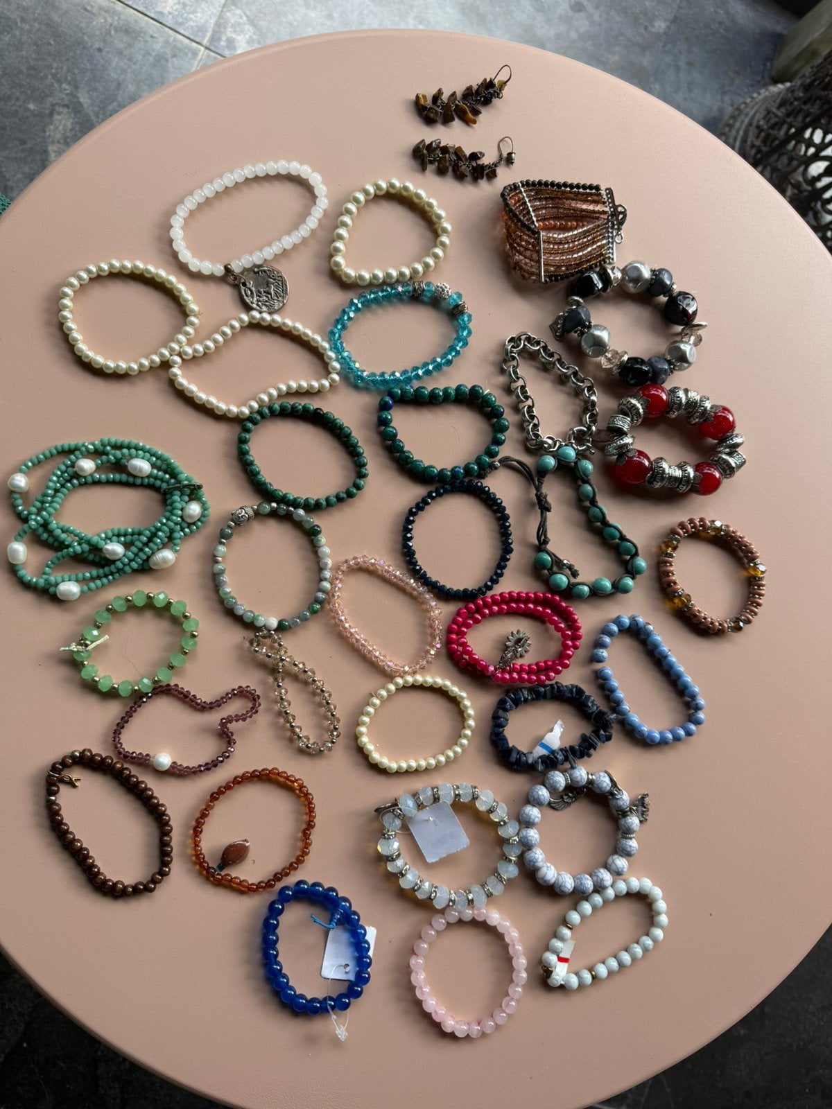Edelstenen kralen armbandjes kettingen, Ophalen of Verzenden, Nieuw, Overige kleuren, Overige materialen