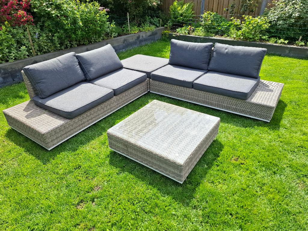 Loungeset Wicker Intratuin, Ophalen, Gebruikt, Bank, 6 zitplaatsen
