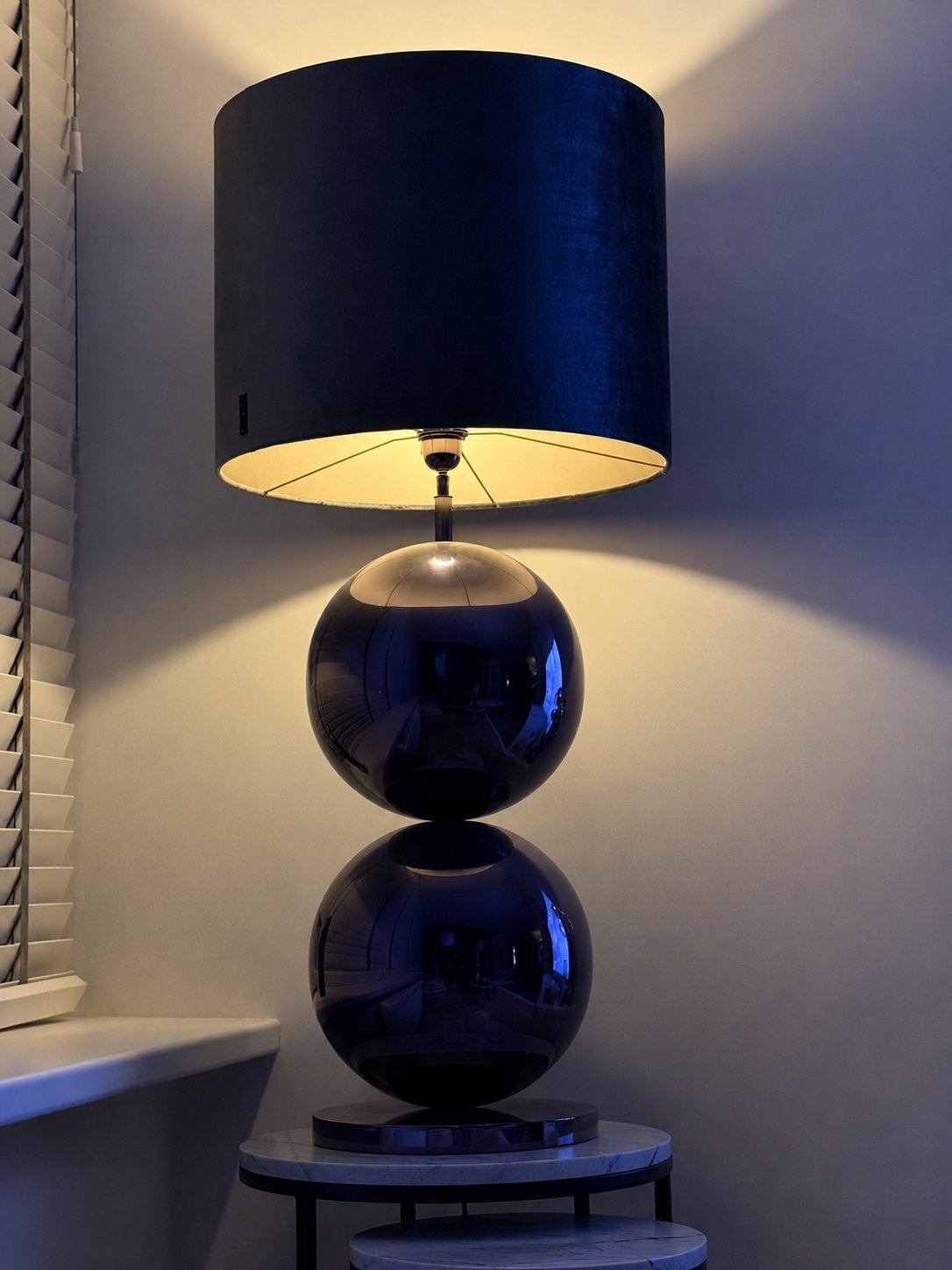 Richmond Bollenlamp Vloerlamp en Tafellamp Set, Huis en Inrichting, Ophalen, E27 (groot), Zo goed als nieuw, Metaal