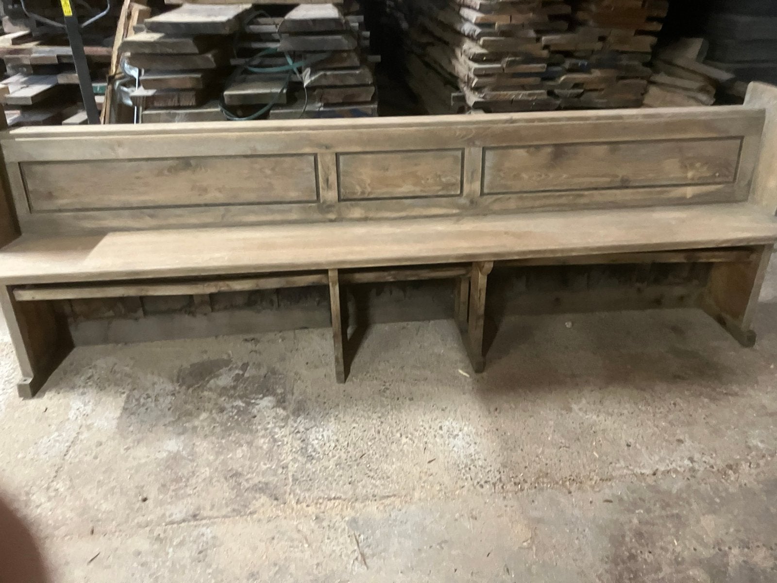 Eiken bank 263 cm lang, Tuin en Terras, Ophalen, Zo goed als nieuw, Hout