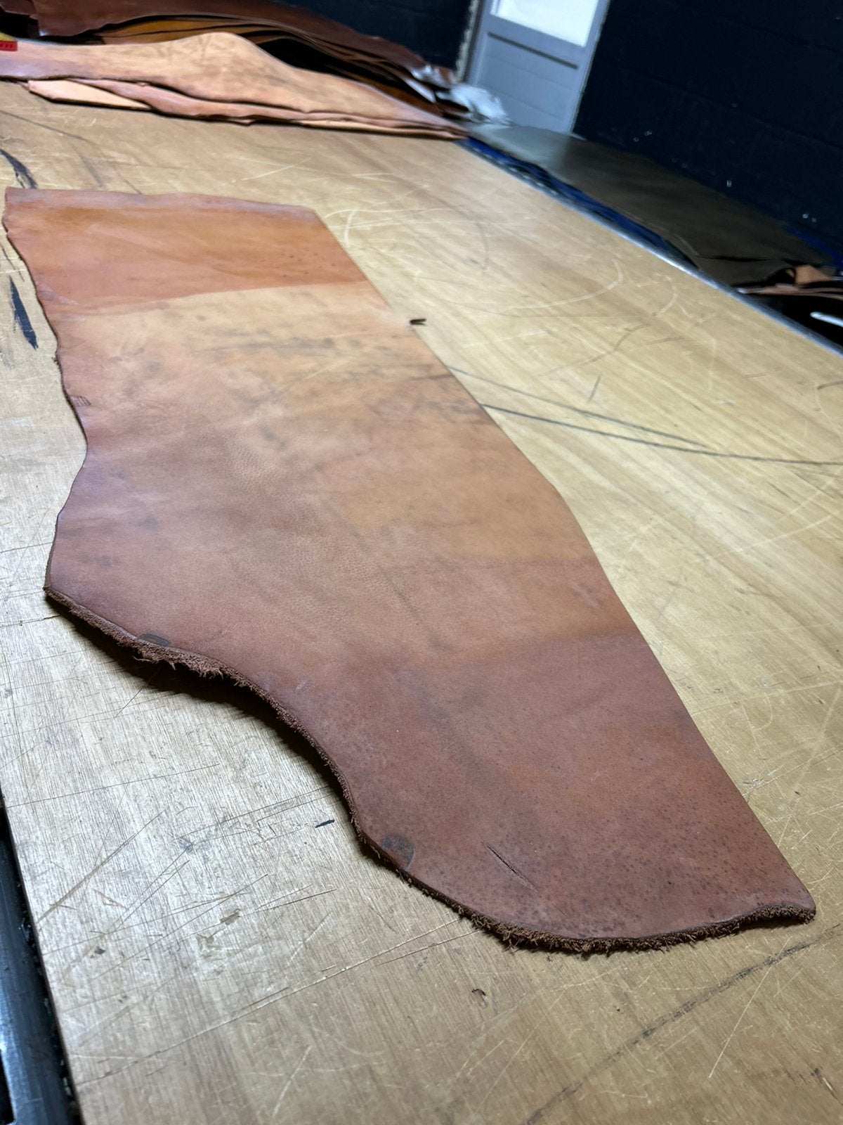 Naturel patina-vintage 3,5 mm dikte half soepel 5, Leer of Kunstleer, Ophalen of Verzenden, Zo goed als nieuw, 30 tot 120 cm