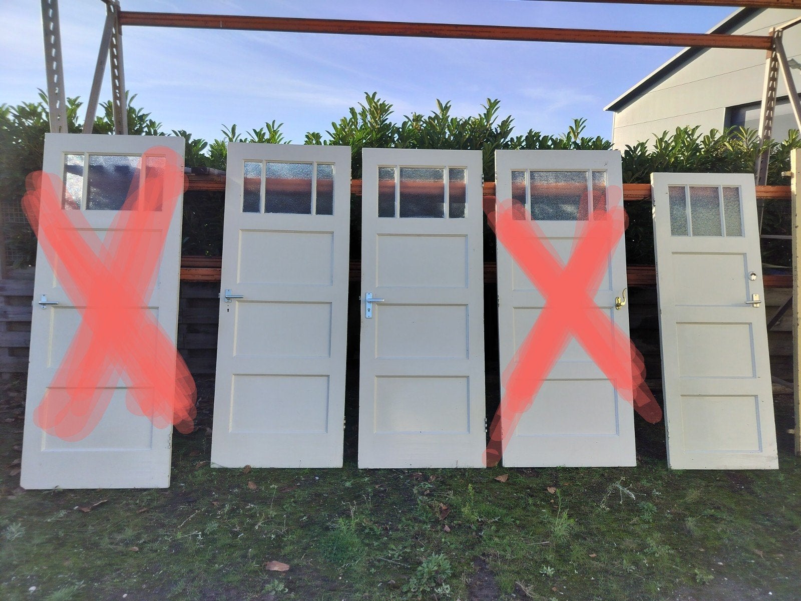 4-vlaks 4vak deuren Bruynzeel paneeldeur glas oude deuren, Ophalen, Gebruikt, Binnendeur, 200 tot 215 cm