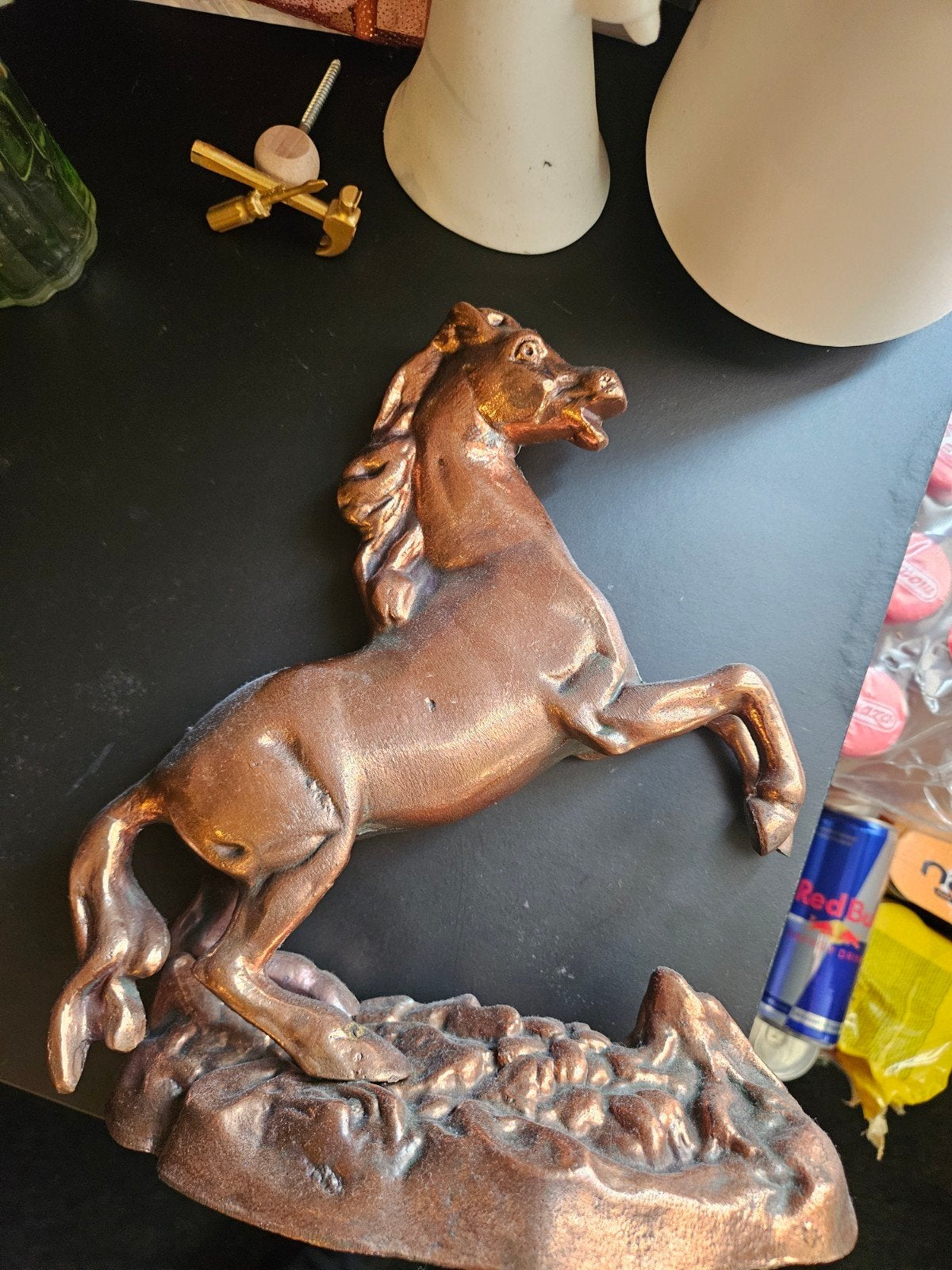 Decoratief paardenbeeldje - Bronskleurig, Ophalen of Verzenden