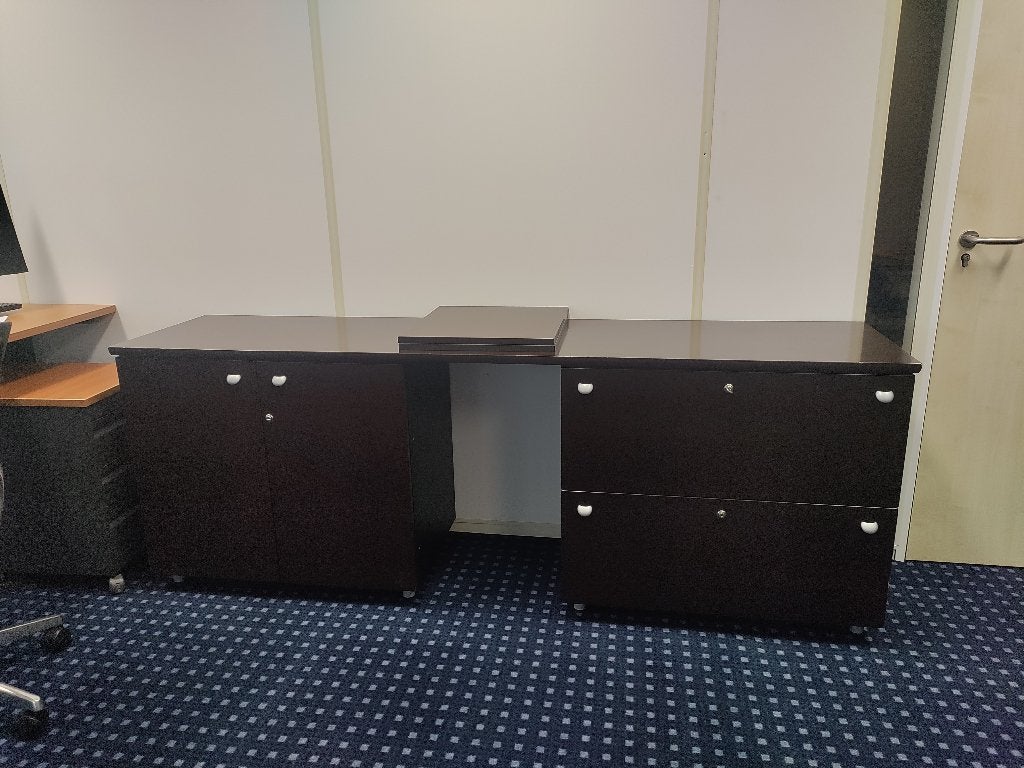 vintage kantoorkast bruin, Gebruikt, 200 cm of meer, Met slot, Minder dan 100 cm