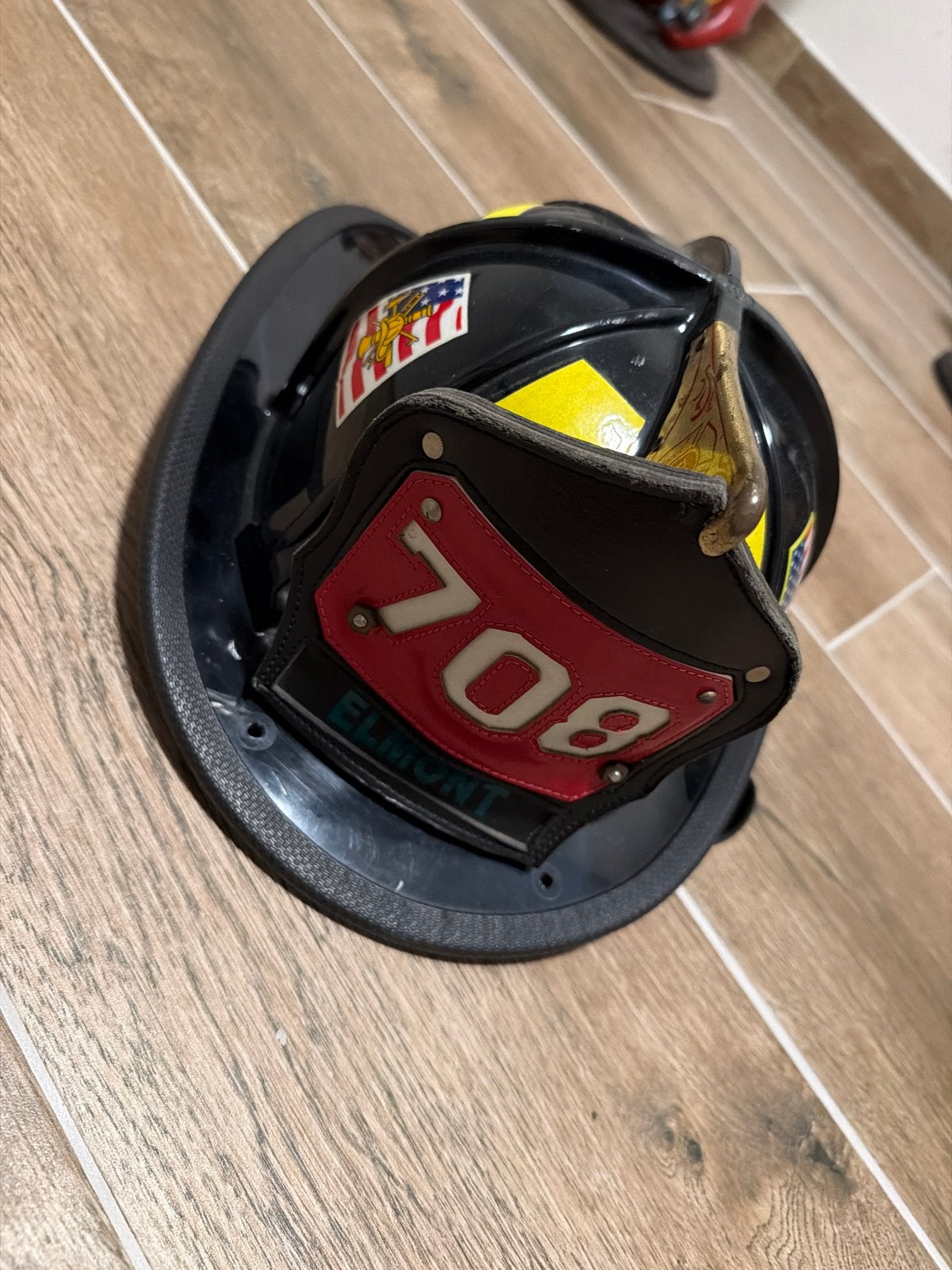 Originele U.S. NY brandweerhelm Elmont (Cairns & Bro.), Verzenden, Gebruikt