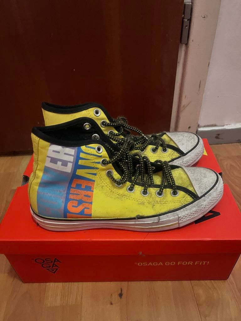 Gele Converse All Star High-Top Sneakers, Ophalen of Verzenden, Gedragen, Geel, Sneakers of Gympen