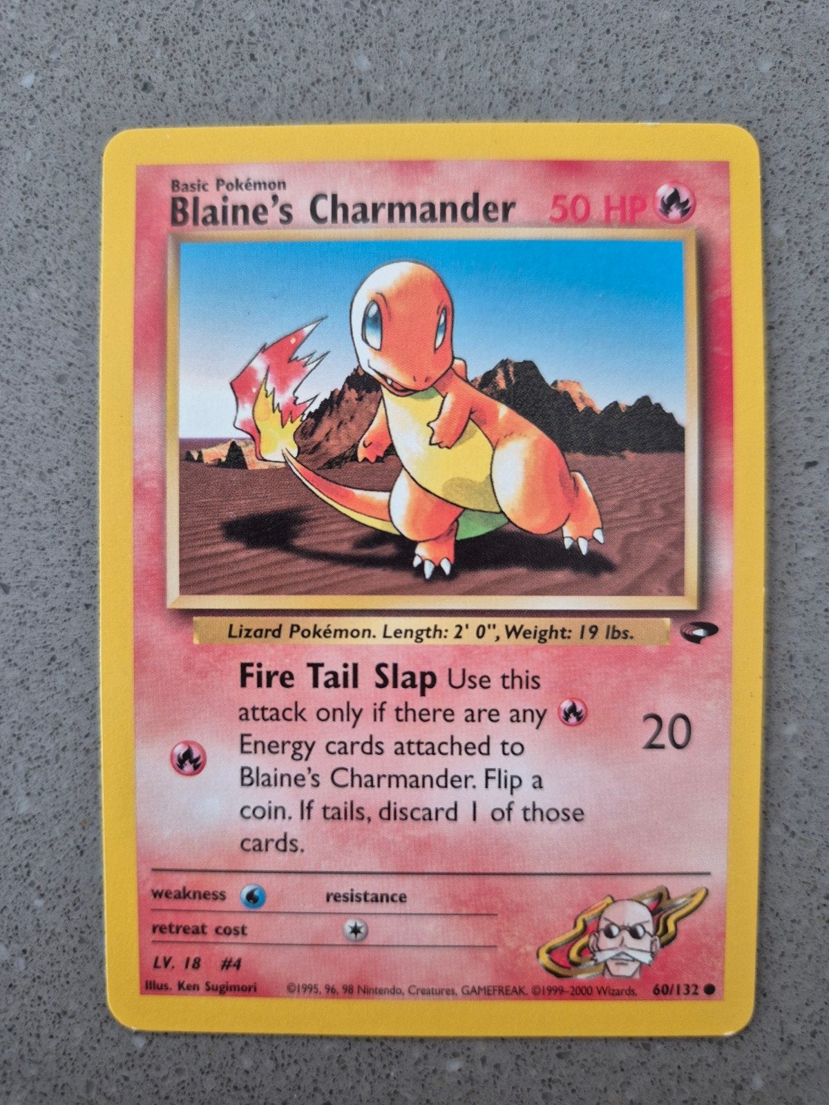 Blaine's Charmander Pokémon kaart (60/132) - Gym Heroes, Ophalen of Verzenden, Zo goed als nieuw, Losse kaart