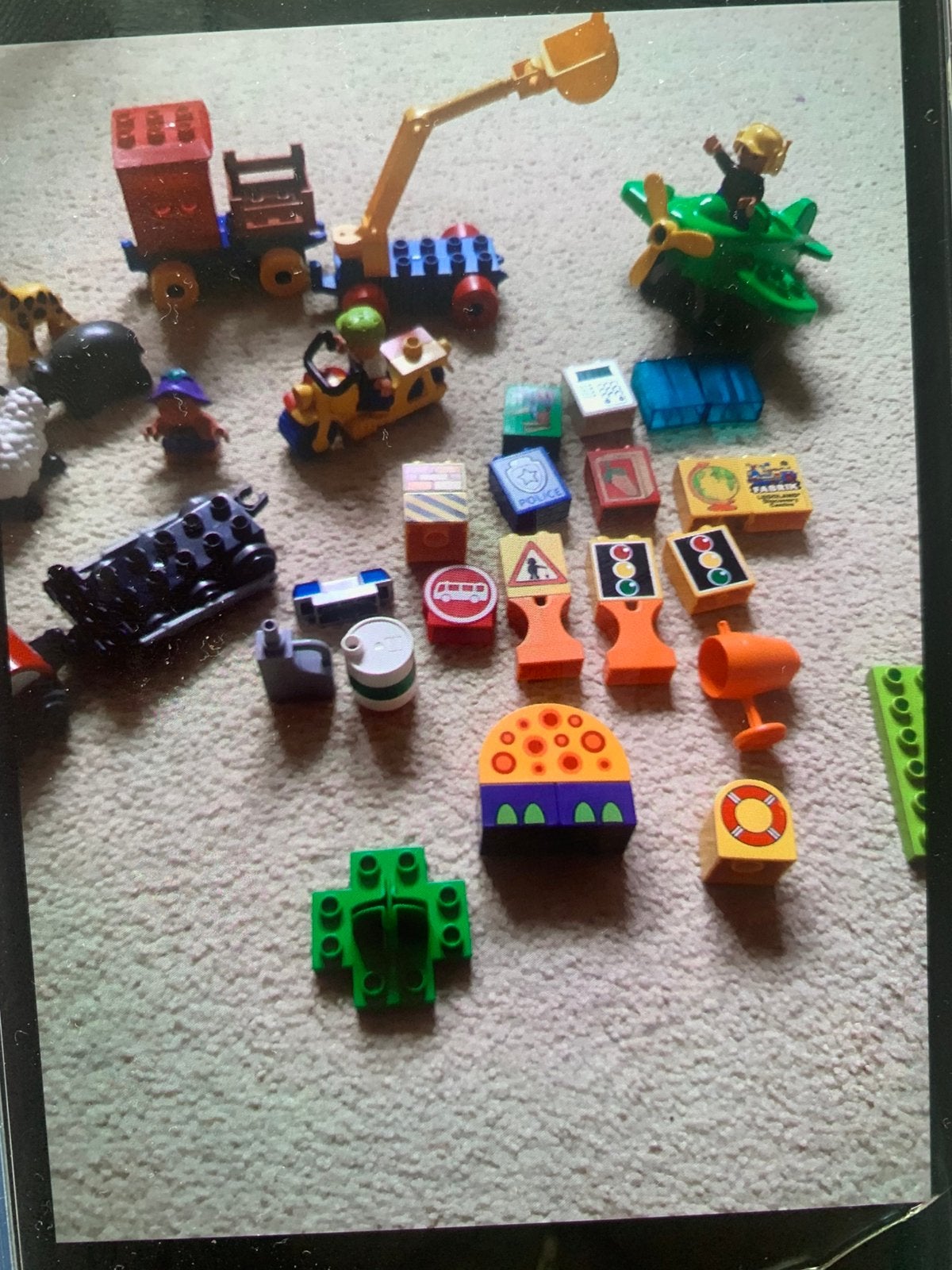 Grote Duplo set, huizenbouw, poppetjes, voertuigen, dieren, Ophalen of Verzenden, Gebruikt, Duplo