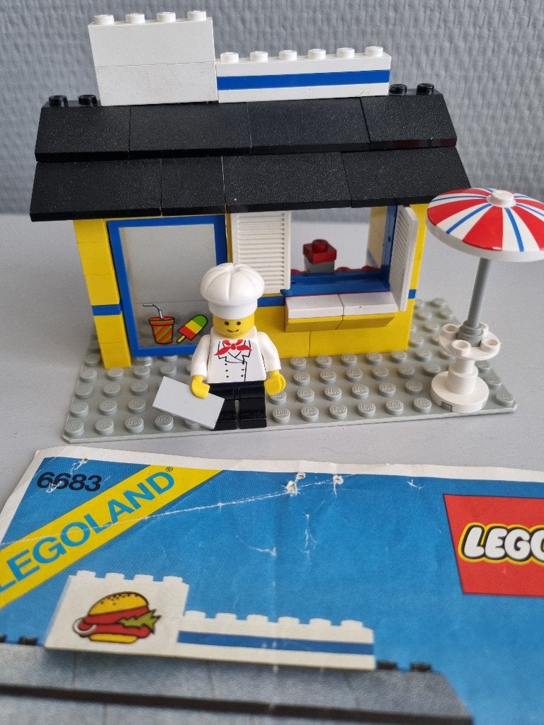 Vintage Lego set nr 6683 ( hamburgerkraam ), Ophalen of Verzenden, Gebruikt, Complete set, Lego