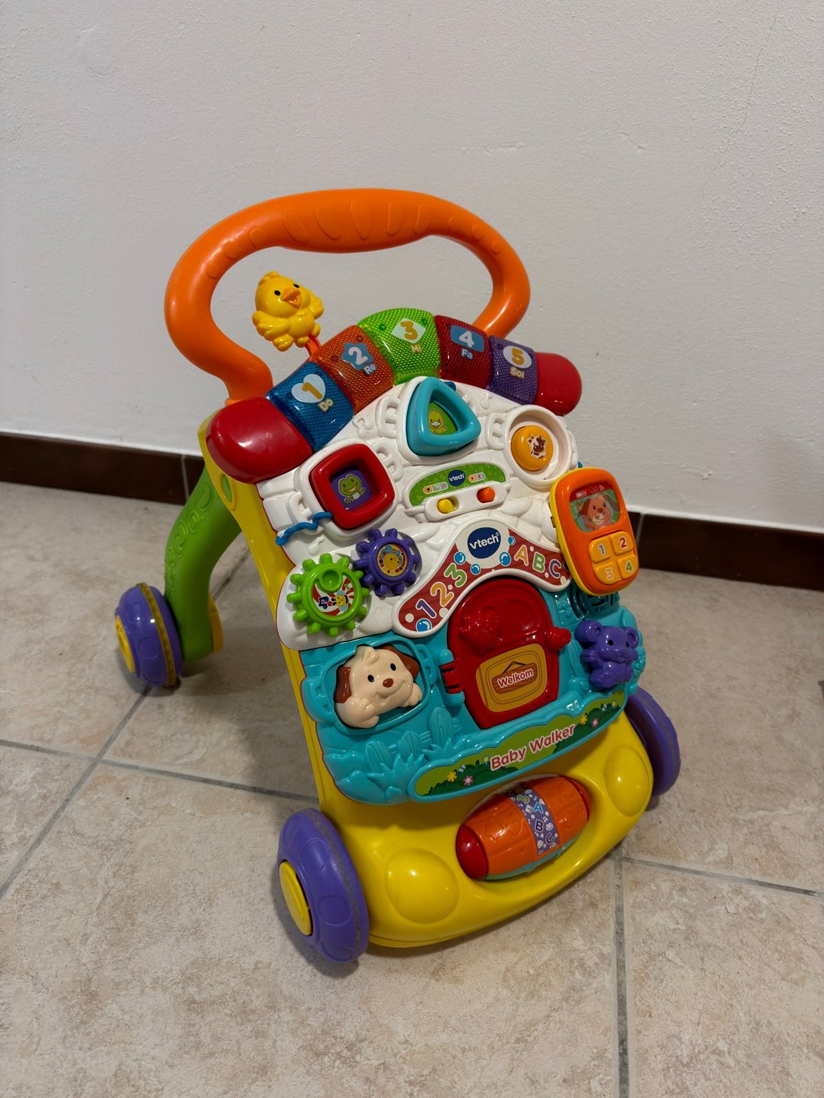 Vtech loopwagen met licht en geluid, Kinderen en Baby's, Ophalen, Zo goed als nieuw, 6 maanden tot 2 jaar