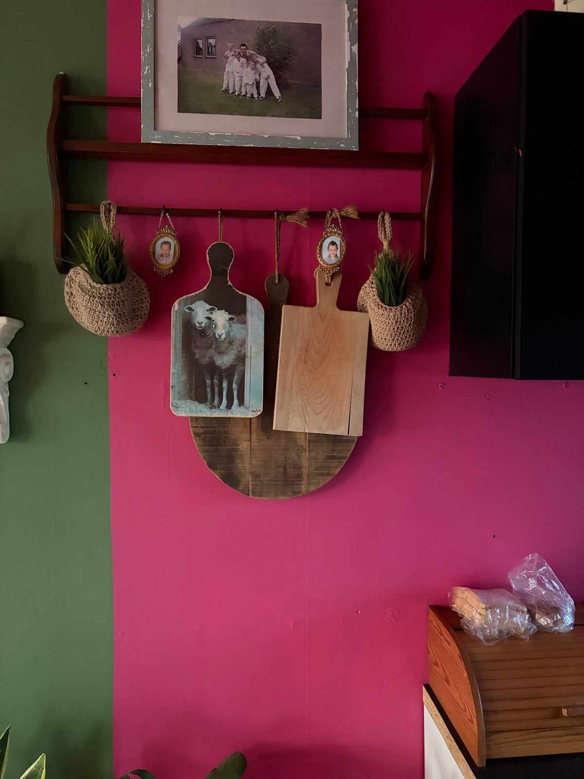 Brocante Serviesrek voor keuken of serveerplanken, Ophalen
