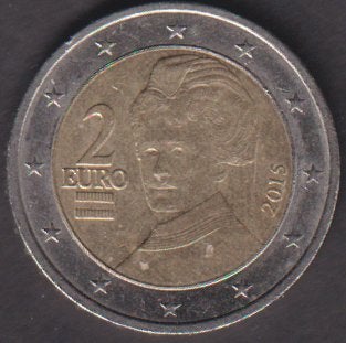 2 € munt Oostenrijk 2015.  ADV. no.23 S., Postzegels en Munten, Verzenden, Oostenrijk, 2 euro, Losse munt