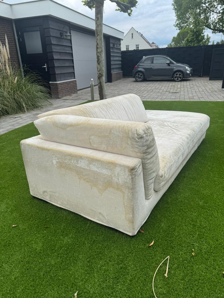 Witte Eric Kuster bank, Ophalen, Gebruikt, 100 tot 125 cm, Driepersoons