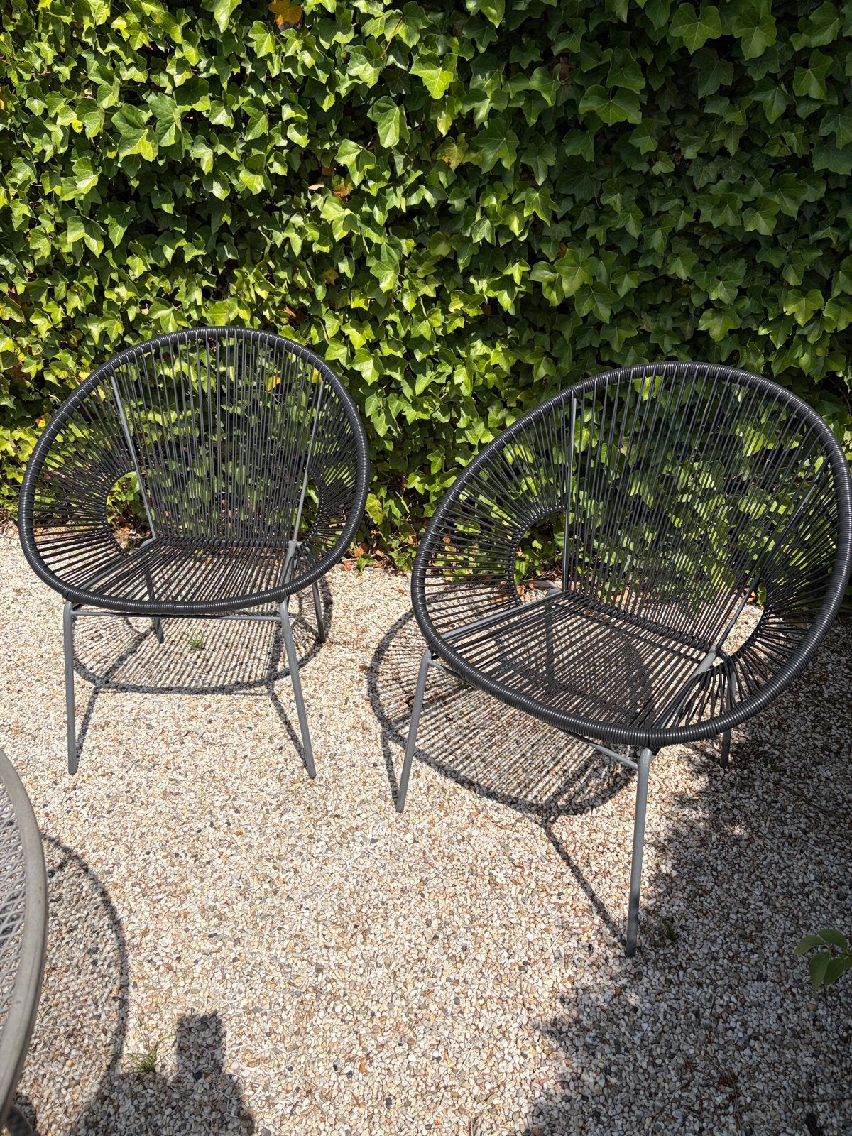 2x Zwarte Acapulco stoelen - Gratis ophalen, Ophalen, Gebruikt, Metaal