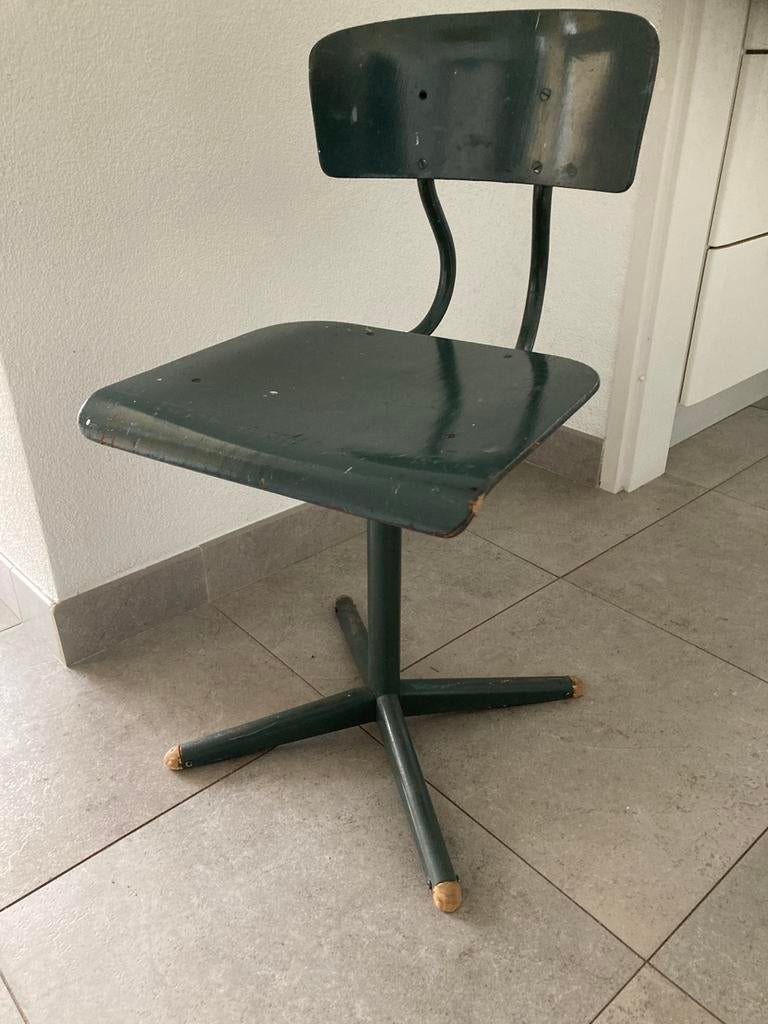 Vintage schoolstoeltje, Kinderen en Baby's, Kinderkamer | Tafels en Stoelen, Ophalen, Gebruikt, Stoel(en)