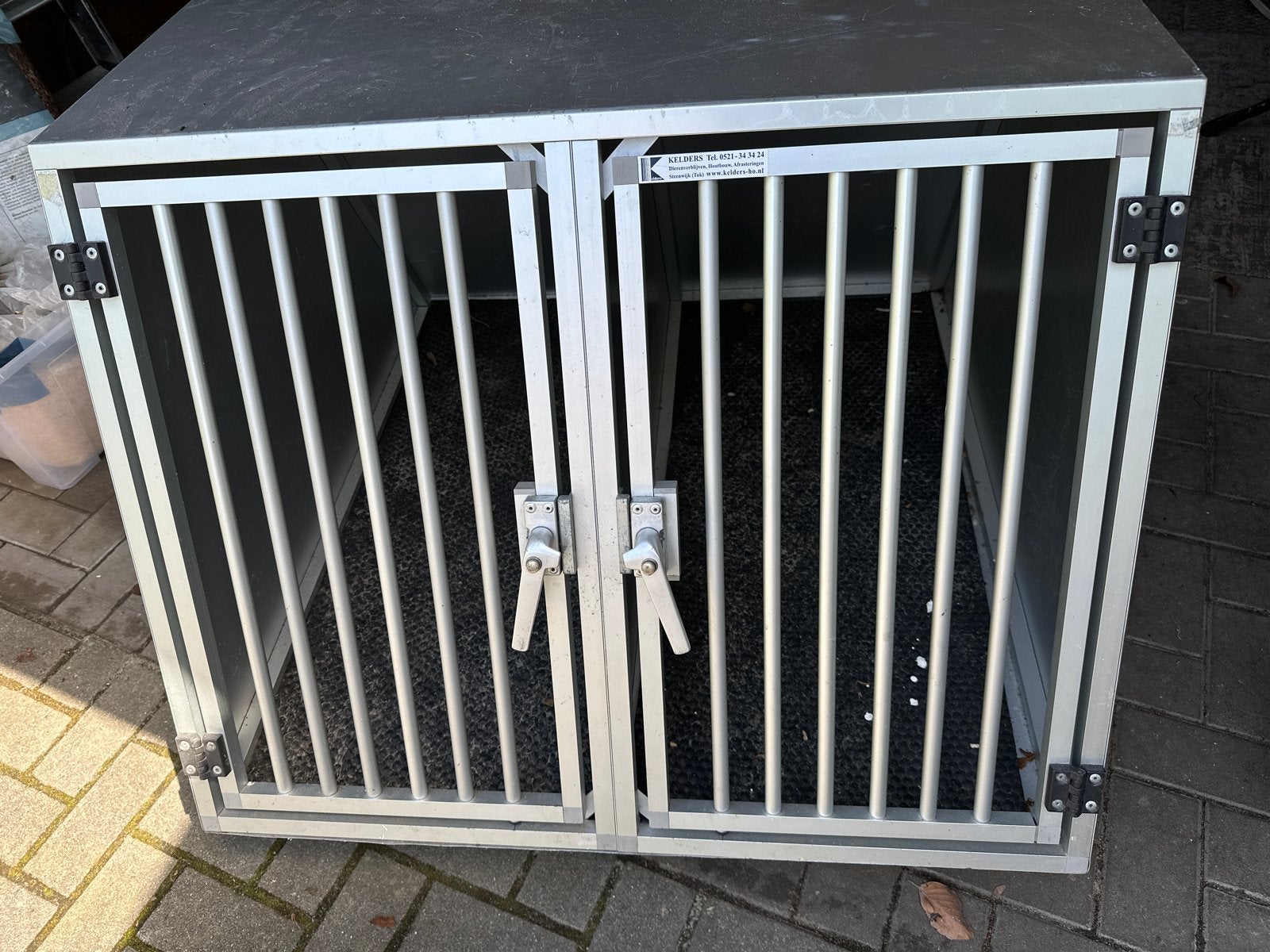 Kelders  aluminium honden bench 2 delen  maten in foto’s, Ophalen, Zo goed als nieuw
