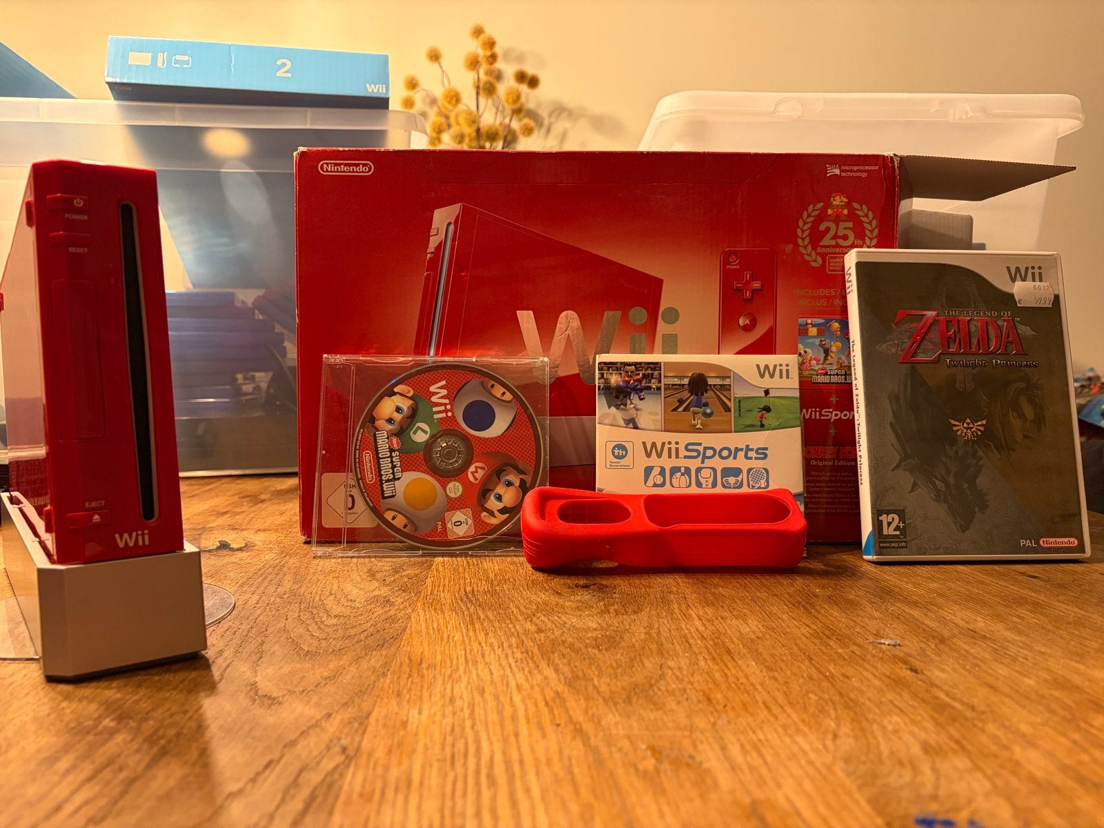 Wii 25th Anniversary Edition met 3 games, Spelcomputers en Games, Ophalen of Verzenden, Gebruikt, Zonder controller, Met games