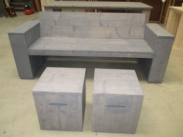 Houten tuinbank lounge, Tuin en Terras, Tuinsets en Loungesets, Nieuw, Bank, Hout, Ophalen