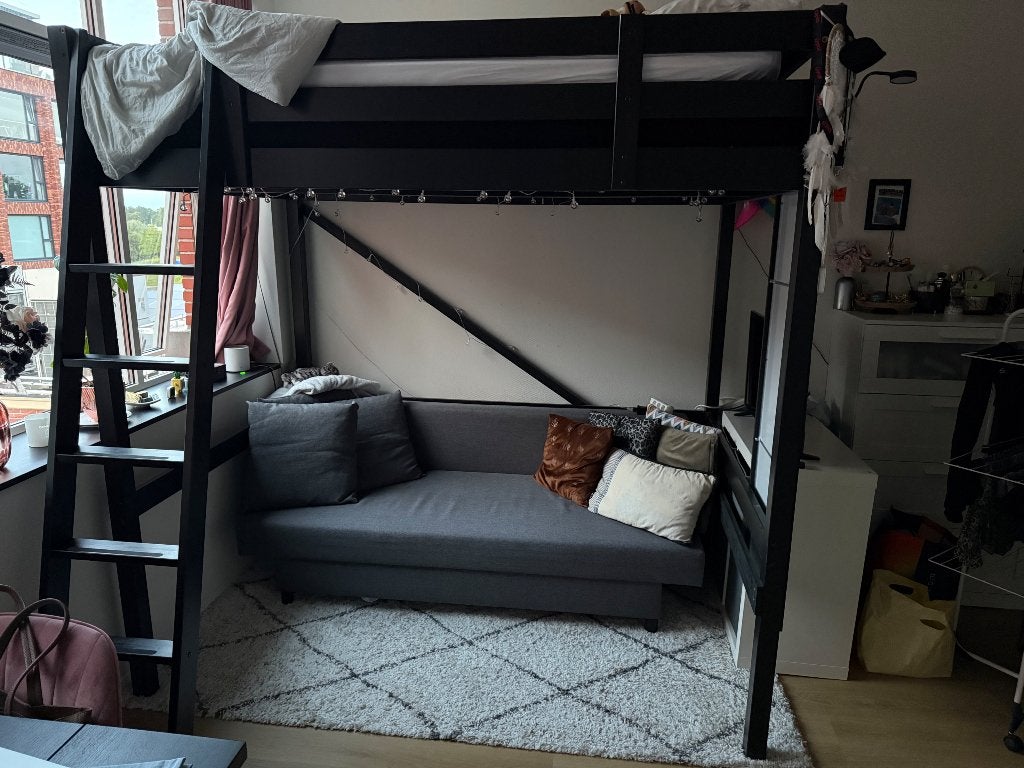 STORA hoogslaper van IKEA gratis af te halen, Ophalen, Gebruikt, 90 cm, Zwart