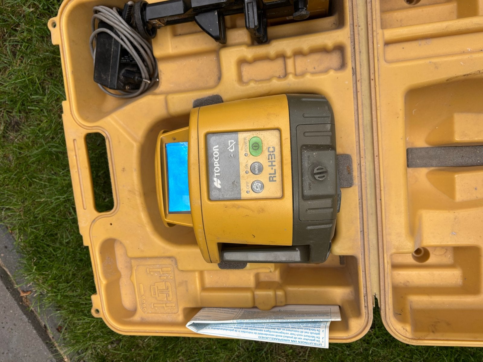 Topcon RL-H3C Roterende Laser met Statief en Ontvanger, Ophalen, Gebruikt, Licht