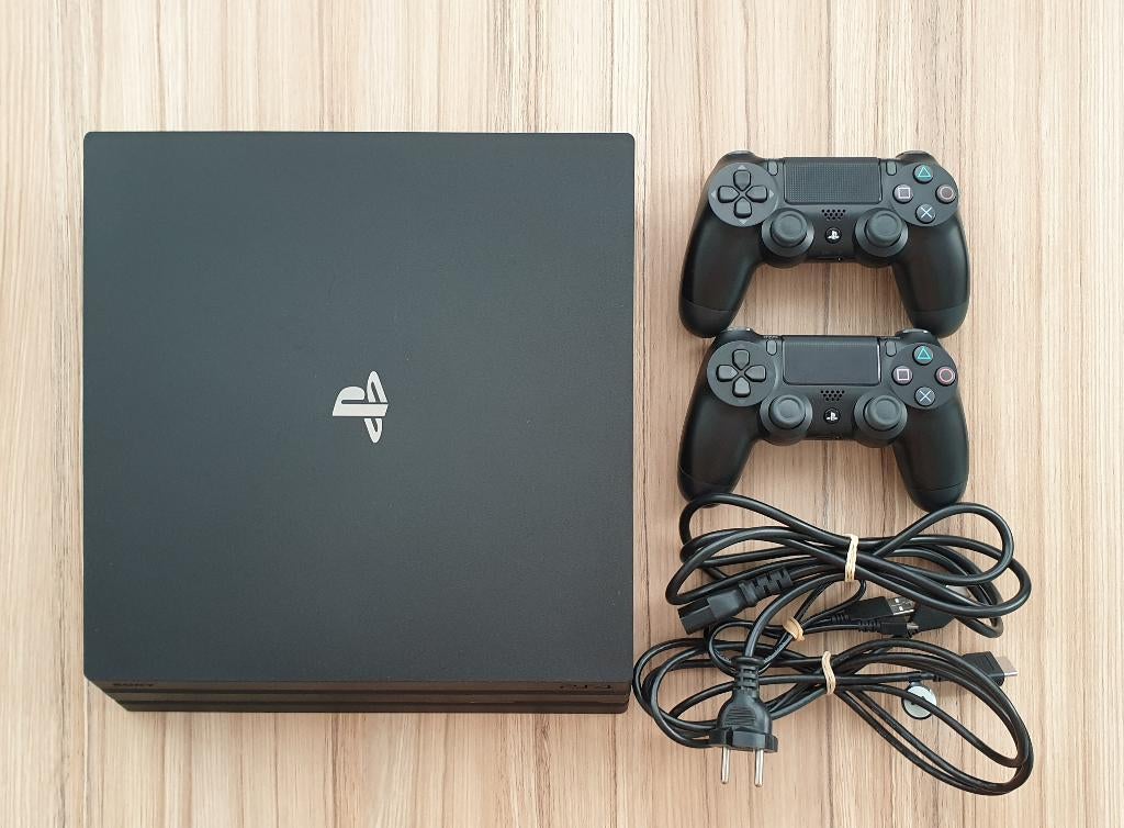 [Sony Playstation 4 Pro 1TB, FW: 6.51 + PS VR + 6 spellen], Met games, Met 2 controllers, Ophalen of Verzenden, Zo goed als nieuw